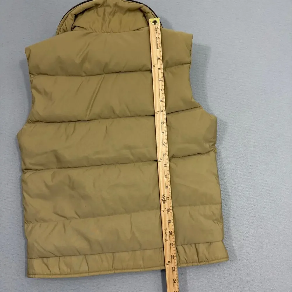 Vintage 70s The North Face Brown Label Down Puffer Vest Small Tan Corduroy USA